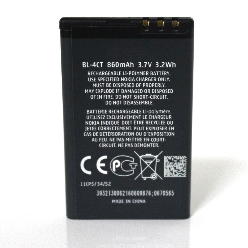 Batterie de remplacement pour Nokia X3 2720 5310 5630 6700 7230 7210 7310, BL-4CT Batterie de remplacement pour Nokia X3 2720 5310 5630 6700 7230 7210 7310, BL-4CT